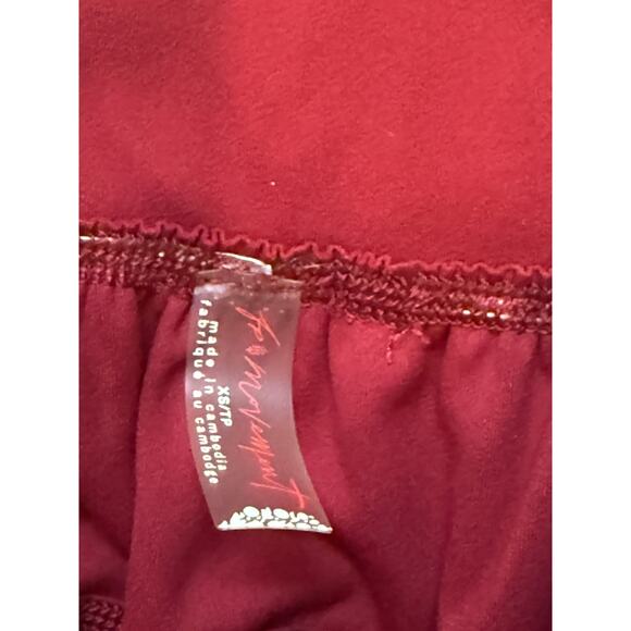 (S) NWOT $148 Free‎ People Never Better Structured Joggers Crimson - Picture 8 of 8